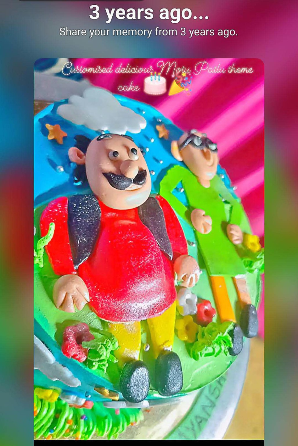 Motu Patlu themed custom cake