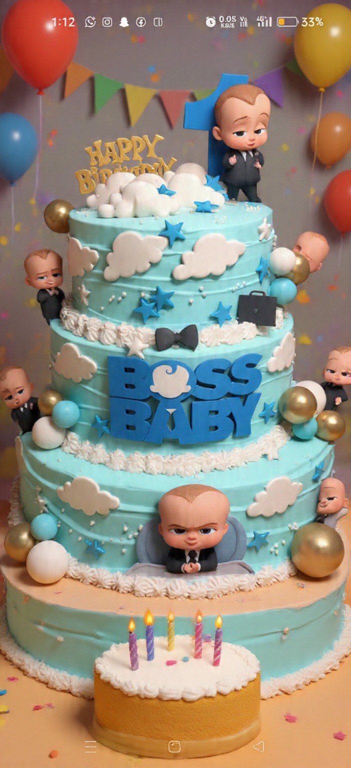 Colorful superhero and princess celebration cake