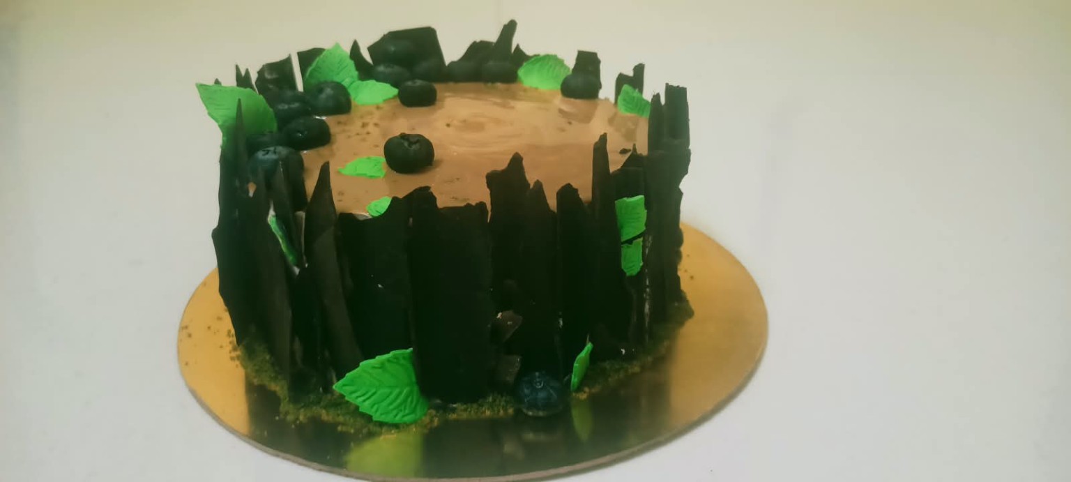 Forest inspired custom celebration cake